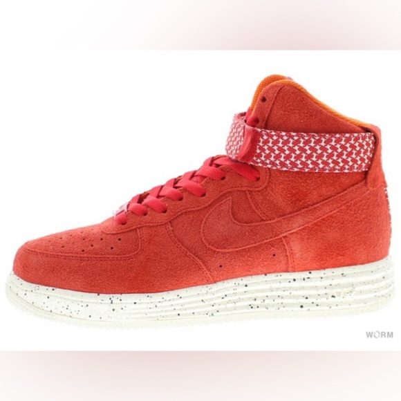 Nike Air Lunar Force 1 Hi SP Undefeated Shoe | Color: University Red | PRELOVED! - Picture 7 of 13